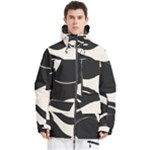 A Minimalist Pattern With Simple Lines And Shapes, Creating A Clean And Modern Aesthetic 06 Men s Multi Pockets Zip Ski and Snowboard Waterproof Breathable Jacket