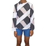 A Minimalist Pattern With Simple Lines And Shapes, Creating A Clean And Modern Aesthetic 07 Kids  Long Sleeve Swimwear