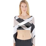 A Minimalist Pattern With Simple Lines And Shapes, Creating A Clean And Modern Aesthetic 07 Long Sleeve Crop Top