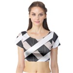 A Minimalist Pattern With Simple Lines And Shapes, Creating A Clean And Modern Aesthetic 07 Short Sleeve Crop Top