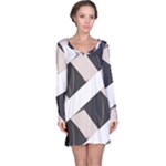 A Minimalist Pattern With Simple Lines And Shapes, Creating A Clean And Modern Aesthetic 07 Long Sleeve Nightdress