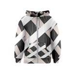 A Minimalist Pattern With Simple Lines And Shapes, Creating A Clean And Modern Aesthetic 07 Kids  Zipper Hoodie