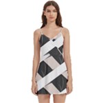 A Minimalist Pattern With Simple Lines And Shapes, Creating A Clean And Modern Aesthetic 07 Body Wrap Sleeveless V-Neck Mini Dress