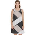 A Minimalist Pattern With Simple Lines And Shapes, Creating A Clean And Modern Aesthetic 07 Round Neck Sleeve Casual Dress With Pockets