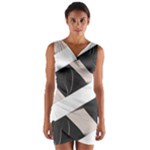 A Minimalist Pattern With Simple Lines And Shapes, Creating A Clean And Modern Aesthetic 07 Wrap Front Bodycon Dress