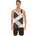 A Minimalist Pattern With Simple Lines And Shapes, Creating A Clean And Modern Aesthetic 07 Men s Wide Collar Tank Top