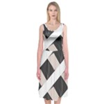 A Minimalist Pattern With Simple Lines And Shapes, Creating A Clean And Modern Aesthetic 07 Midi Sleeveless Dress