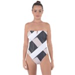 A Minimalist Pattern With Simple Lines And Shapes, Creating A Clean And Modern Aesthetic 07 Tie Back One Piece Swimsuit