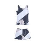 A Minimalist Pattern With Simple Lines And Shapes, Creating A Clean And Modern Aesthetic 07 Kids  Boyleg Swimsuit