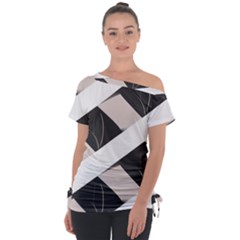 Off Shoulder Tie-Up T-Shirt 