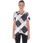 A Minimalist Pattern With Simple Lines And Shapes, Creating A Clean And Modern Aesthetic 07 Cut Out Side Drop T-Shirt