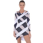 A Minimalist Pattern With Simple Lines And Shapes, Creating A Clean And Modern Aesthetic 07 Asymmetric Cut-Out Shift Dress