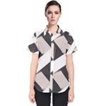 A Minimalist Pattern With Simple Lines And Shapes, Creating A Clean And Modern Aesthetic 07 Women s Short Sleeve Shirt