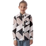 A Minimalist Pattern With Simple Lines And Shapes, Creating A Clean And Modern Aesthetic 07 Kids  Long Sleeve Shirt