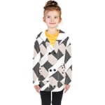 A Minimalist Pattern With Simple Lines And Shapes, Creating A Clean And Modern Aesthetic 07 Kids  Double Breasted Button Coat