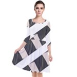 A Minimalist Pattern With Simple Lines And Shapes, Creating A Clean And Modern Aesthetic 07 Quarter Sleeve Waist Band Dress