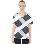 A Minimalist Pattern With Simple Lines And Shapes, Creating A Clean And Modern Aesthetic 07 V-Neck Dolman Drape Top