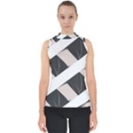 A Minimalist Pattern With Simple Lines And Shapes, Creating A Clean And Modern Aesthetic 07 Mock Neck Shell Top