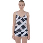 A Minimalist Pattern With Simple Lines And Shapes, Creating A Clean And Modern Aesthetic 07 Tie Front Two Piece Tankini