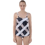 A Minimalist Pattern With Simple Lines And Shapes, Creating A Clean And Modern Aesthetic 07 Twist Front Tankini Set