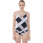 A Minimalist Pattern With Simple Lines And Shapes, Creating A Clean And Modern Aesthetic 07 Cut Out Top Tankini Set