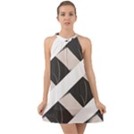 A Minimalist Pattern With Simple Lines And Shapes, Creating A Clean And Modern Aesthetic 07 Halter Tie Back Chiffon Dress