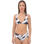 A Minimalist Pattern With Simple Lines And Shapes, Creating A Clean And Modern Aesthetic 07 Double Strap Halter Bikini Set