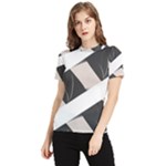 A Minimalist Pattern With Simple Lines And Shapes, Creating A Clean And Modern Aesthetic 07 Women s Short Sleeve Rash Guard