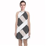 A Minimalist Pattern With Simple Lines And Shapes, Creating A Clean And Modern Aesthetic 07 Velvet Halter Neckline Dress 