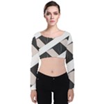 A Minimalist Pattern With Simple Lines And Shapes, Creating A Clean And Modern Aesthetic 07 Velvet Long Sleeve Crop Top