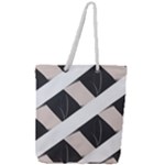 A Minimalist Pattern With Simple Lines And Shapes, Creating A Clean And Modern Aesthetic 07 Full Print Rope Handle Tote (Large)