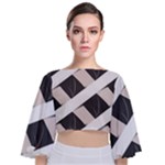 A Minimalist Pattern With Simple Lines And Shapes, Creating A Clean And Modern Aesthetic 07 Tie Back Butterfly Sleeve Chiffon Top