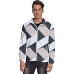 A Minimalist Pattern With Simple Lines And Shapes, Creating A Clean And Modern Aesthetic 07 Men s High Neck Windbreaker