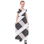 A Minimalist Pattern With Simple Lines And Shapes, Creating A Clean And Modern Aesthetic 07 Kids  Short Sleeve Maxi Dress