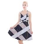 A Minimalist Pattern With Simple Lines And Shapes, Creating A Clean And Modern Aesthetic 07 Halter Party Swing Dress 