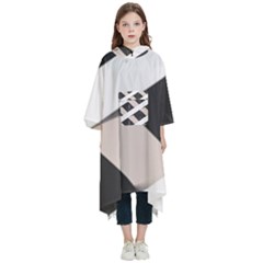 A Minimalist Pattern With Simple Lines And Shapes, Creating A Clean And Modern Aesthetic 07 Kids  Hooded Rain Ponchos from ArtsNow.com