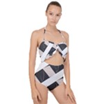 A Minimalist Pattern With Simple Lines And Shapes, Creating A Clean And Modern Aesthetic 07 Scallop Top Cut Out Swimsuit