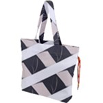 A Minimalist Pattern With Simple Lines And Shapes, Creating A Clean And Modern Aesthetic 07 Drawstring Tote Bag