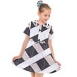 A Minimalist Pattern With Simple Lines And Shapes, Creating A Clean And Modern Aesthetic 07 Kids  Short Sleeve Shirt Dress