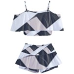 A Minimalist Pattern With Simple Lines And Shapes, Creating A Clean And Modern Aesthetic 07 Kids  Off Shoulder Skirt Bikini