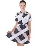 A Minimalist Pattern With Simple Lines And Shapes, Creating A Clean And Modern Aesthetic 07 Short Sleeve Shoulder Cut Out Dress 