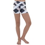 A Minimalist Pattern With Simple Lines And Shapes, Creating A Clean And Modern Aesthetic 07 Kids  Lightweight Velour Yoga Shorts