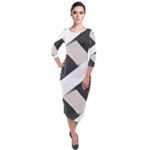 A Minimalist Pattern With Simple Lines And Shapes, Creating A Clean And Modern Aesthetic 07 Quarter Sleeve Midi Velour Bodycon Dress