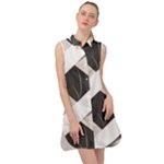 A Minimalist Pattern With Simple Lines And Shapes, Creating A Clean And Modern Aesthetic 07 Sleeveless Shirt Dress