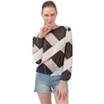 A Minimalist Pattern With Simple Lines And Shapes, Creating A Clean And Modern Aesthetic 07 Banded Bottom Chiffon Top