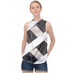 A Minimalist Pattern With Simple Lines And Shapes, Creating A Clean And Modern Aesthetic 07 High Neck Satin Top