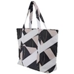 A Minimalist Pattern With Simple Lines And Shapes, Creating A Clean And Modern Aesthetic 07 Zip Up Canvas Bag