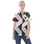 A Minimalist Pattern With Simple Lines And Shapes, Creating A Clean And Modern Aesthetic 07 Women s Short Sleeve Pocket Shirt