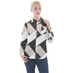 A Minimalist Pattern With Simple Lines And Shapes, Creating A Clean And Modern Aesthetic 07 Women s Long Sleeve Pocket Shirt