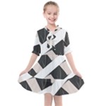 A Minimalist Pattern With Simple Lines And Shapes, Creating A Clean And Modern Aesthetic 07 Kids  All Frills Chiffon Dress